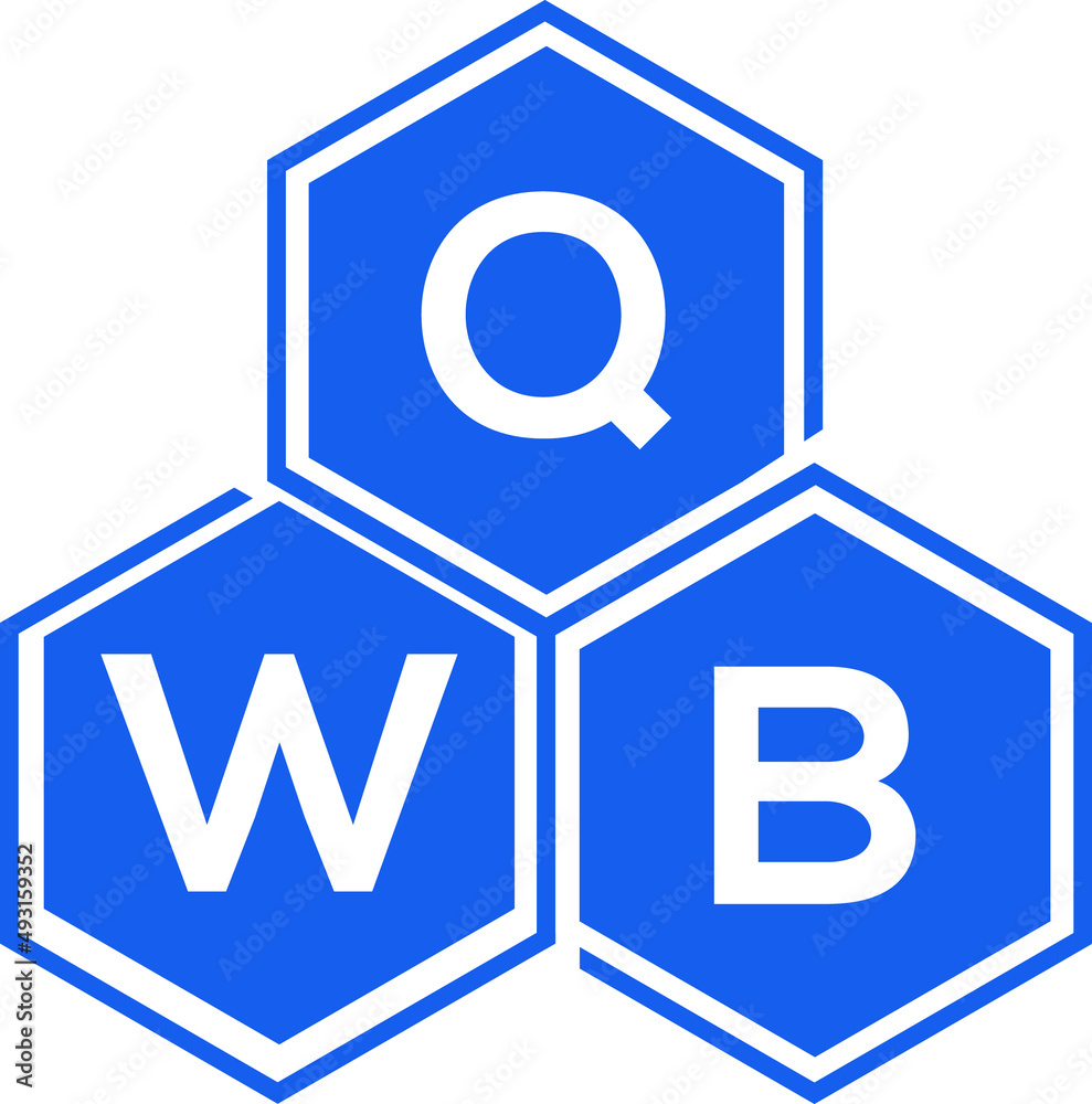 QWB letter logo design on White background. QWB creative initials letter logo concept. QWB letter design. QWB letter logo design on White background. QWB creative initials letter logo concept. QWB letter design.