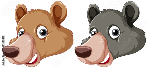 A bear on white background