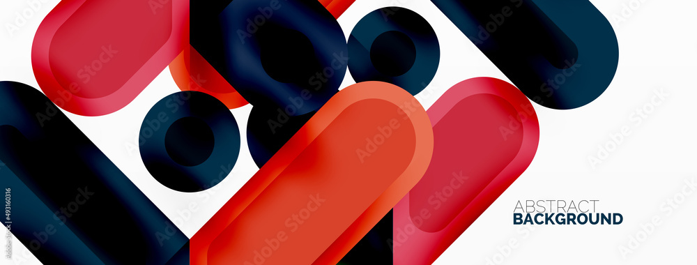 Creative geometric wallpaper. Minimal abstract background. Circles lines squares composition vector illustration for wallpaper banner background or landing page Creative geometric wallpaper. Minimal abstract background. Circles lines squares composition vector illustration for wallpaper banner background or landing page