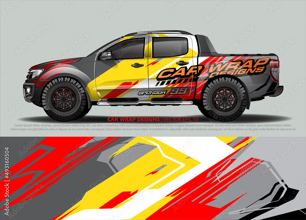 Car wrap decal design vector. abstract Graphic background kit designs for vehicle, race car, rally, livery, sport car Car wrap decal design vector. abstract Graphic background kit designs for vehicle, race car, rally, livery, sport car