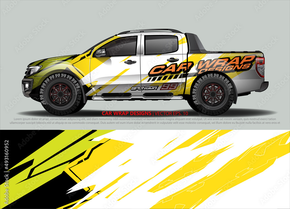Car wrap decal design vector. abstract Graphic background kit designs for vehicle, race car, rally, livery, sport car Car wrap decal design vector. abstract Graphic background kit designs for vehicle, race car, rally, livery, sport car