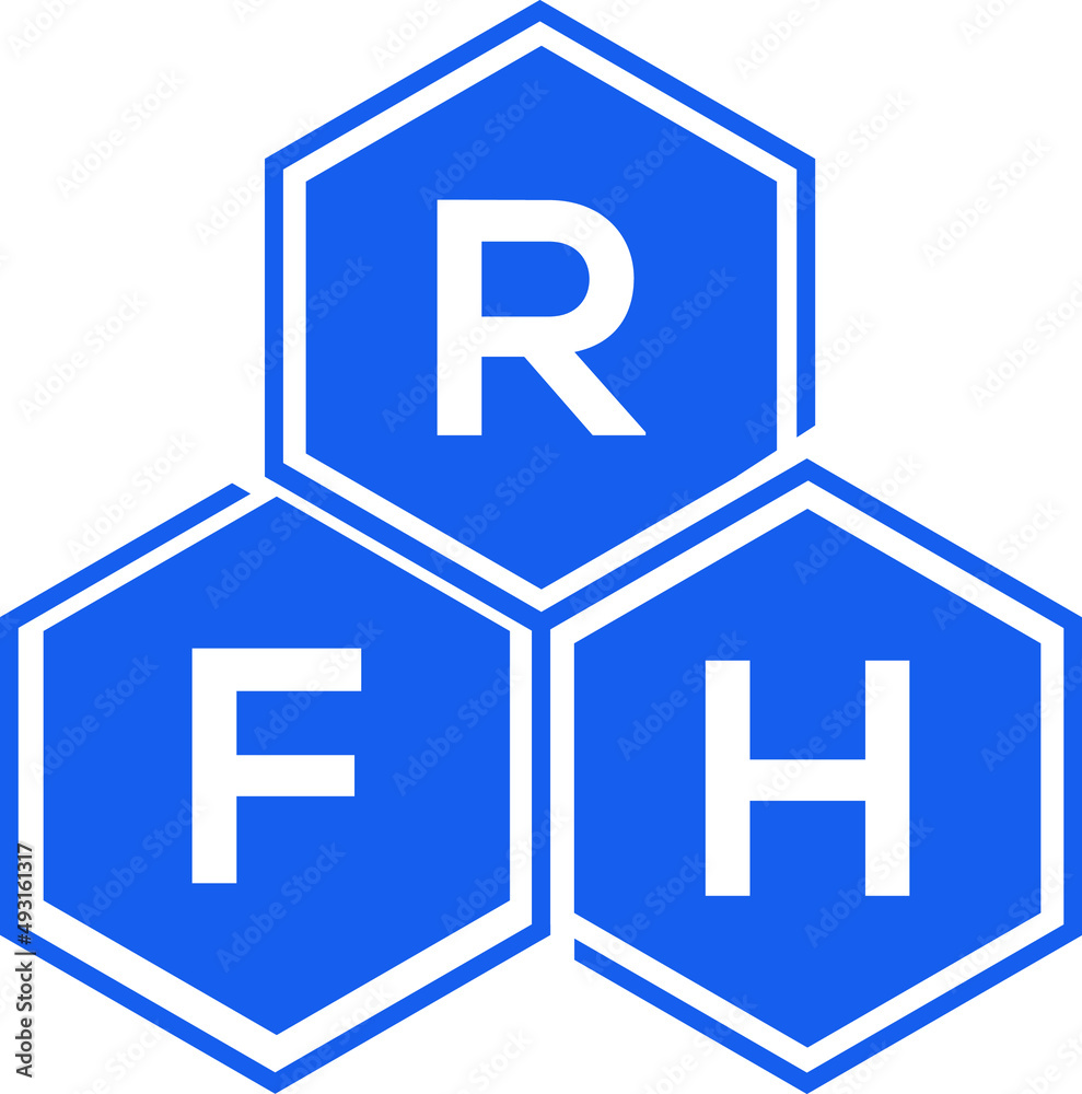 RFH letter logo design on White background. RFH creative initials letter logo concept. RFH letter design. RFH letter logo design on White background. RFH creative initials letter logo concept. RFH letter design.