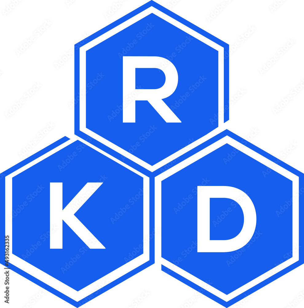 RKD letter logo design on White background. RKD creative initials letter logo concept. RKD letter design. 