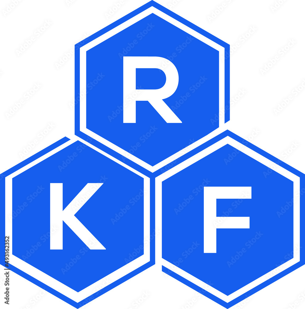 RKF letter logo design on White background. RKF creative initials letter logo concept. RKF letter design. RKF letter logo design on White background. RKF creative initials letter logo concept. RKF letter design.