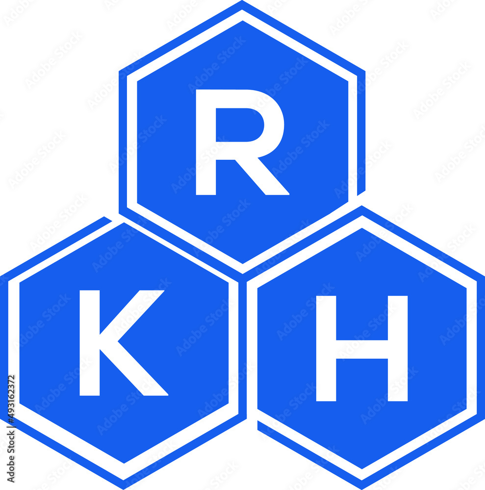 RKH letter logo design on White background. RKH creative initials letter logo concept. RKH letter design. RKH letter logo design on White background. RKH creative initials letter logo concept. RKH letter design.