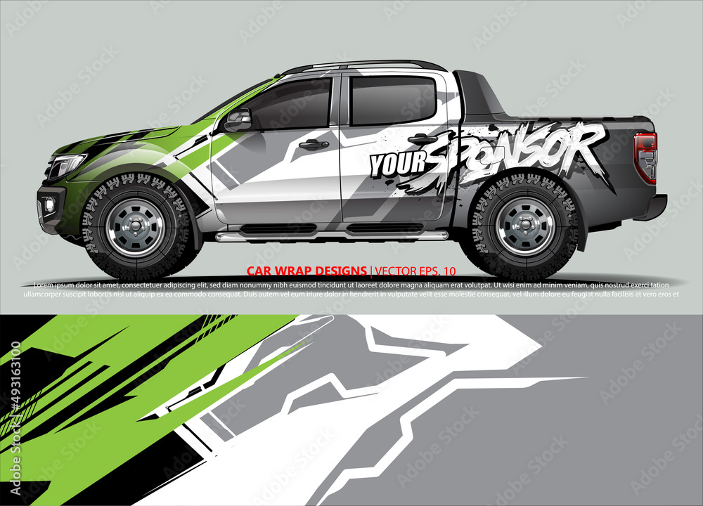 truck graphics. modern camouflage design for vehicle vinyl wrap 