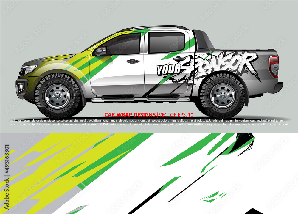 truck graphics. modern camouflage design for vehicle vinyl wrap 