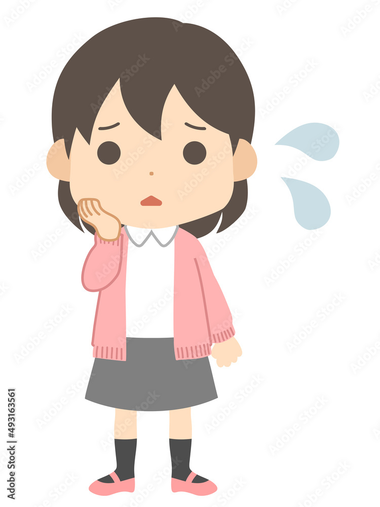 困った顔をする女性 困った顔をする女性