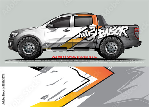 truck graphics. modern camouflage design for vehicle vinyl wrap