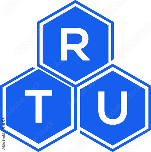 RTU letter logo design on White background. RTU creative initials letter logo concept. RTU letter design. 