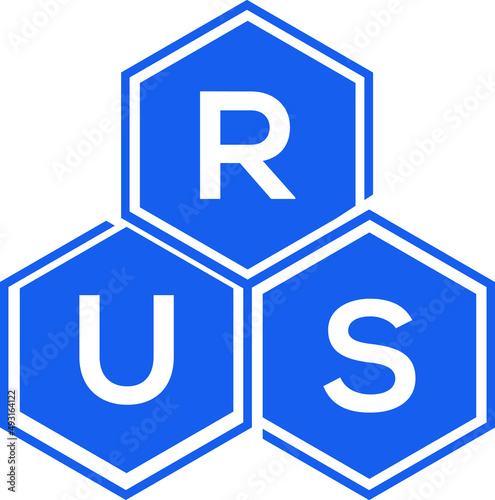 RUS letter logo design on White background. RUS creative initials letter logo concept. RUS letter design. 