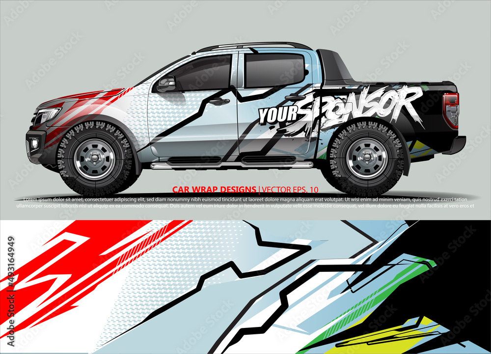 truck graphics. modern camouflage design for vehicle vinyl wrap 