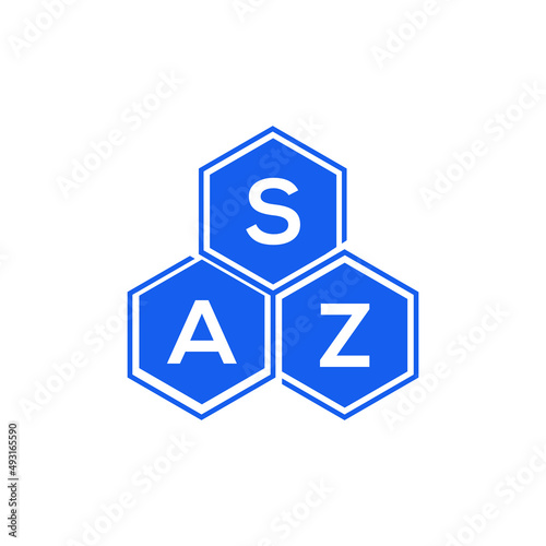 SAZ letter logo design on White background. SAZ creative initials letter logo concept. SAZ letter design. 
