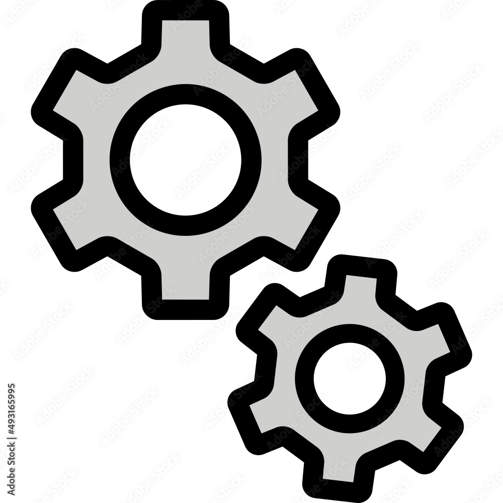 gear settings icon vector gear settings icon vector