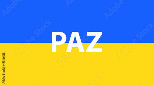 FLAG OF UKRAINE WITH THE PHRASE WELCOME UKRAINIANS IN