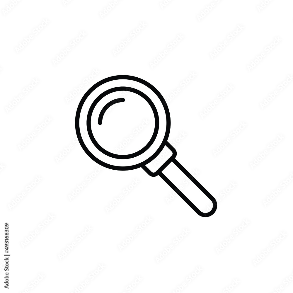 Magnifying glass line icon. Simple outline style. vector sign, linear pictogram isolated on white background. Logo illustration design. EPS 10. Magnifying glass line icon. Simple outline style. vector sign, linear pictogram isolated on white background. Logo illustration design. EPS 10.
