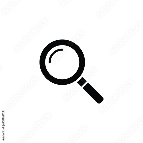 Magnifying glass glyph icon. Simple solid style. vector sign, linear pictogram isolated on white background. Logo illustration design. EPS 10.