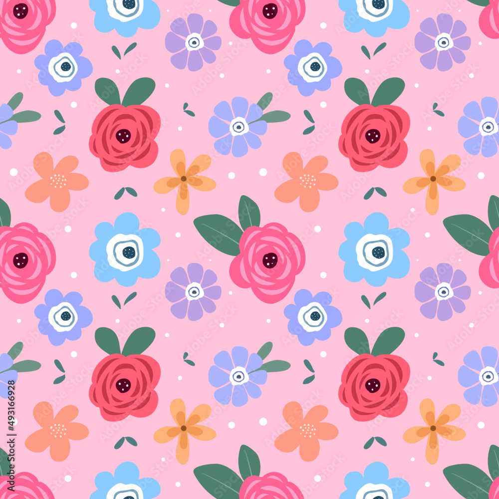seamless pattern with flowers seamless pattern with flowers