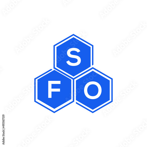 SFO letter logo design on black background. SFO  creative initials letter logo concept. SFO letter design. photo