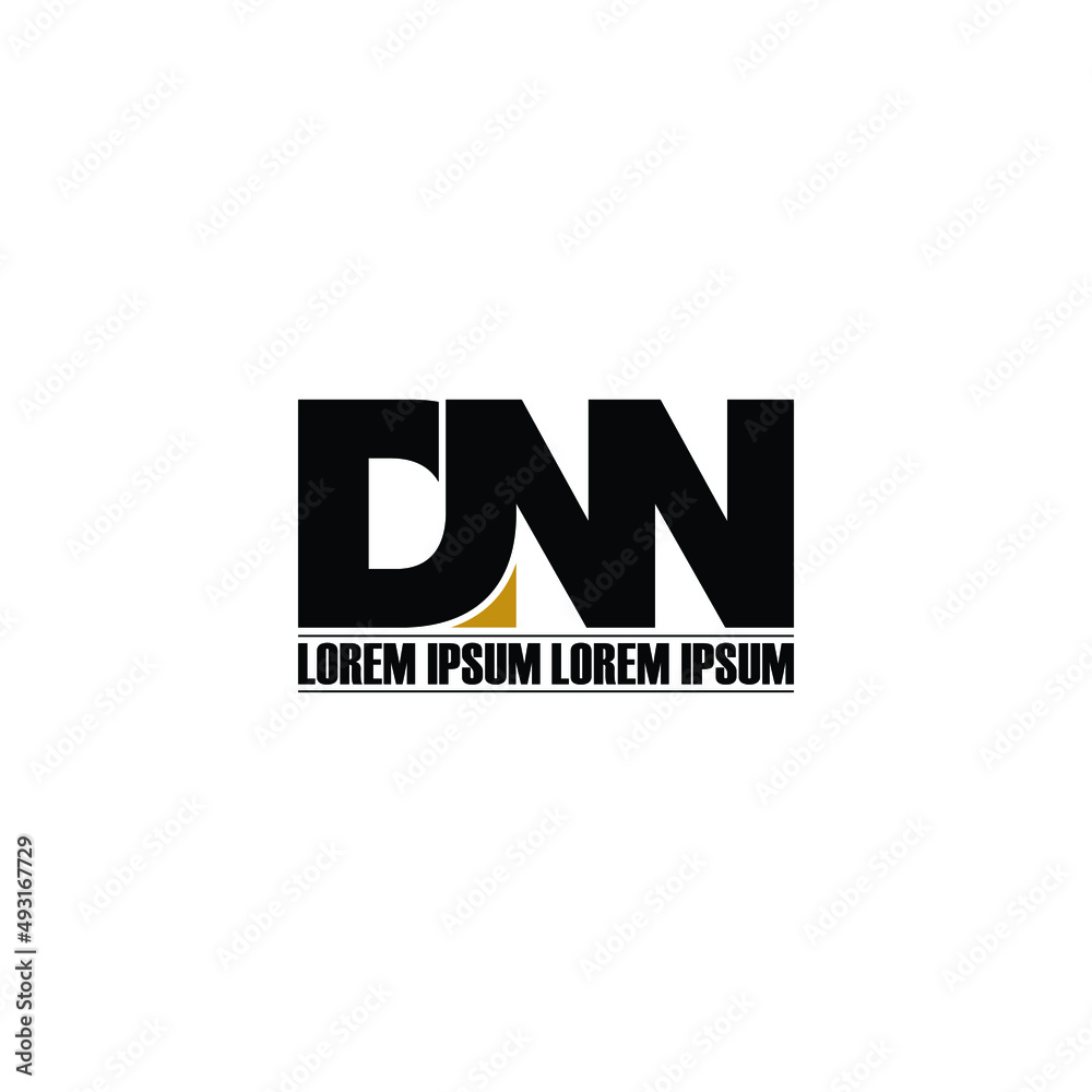 Fototapeta premium DNN letter monogram logo design vector