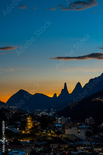sunset over the mountains