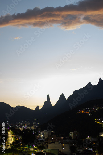 sunset over the mountain
