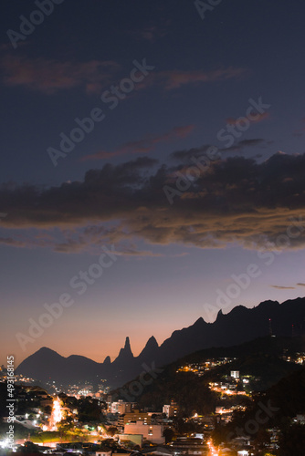 sunset in the mountains