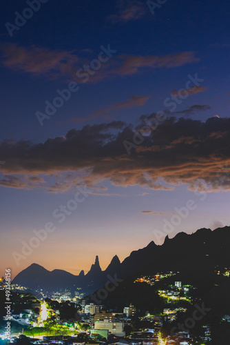 sunset in the mountains