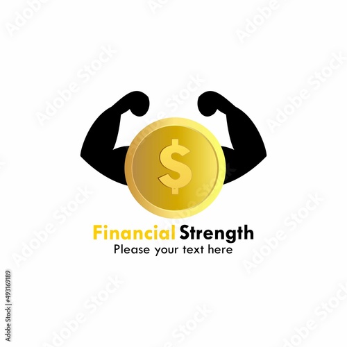 Financial strenght logo template illustration. suitable for business, corporate, economic, money, bank, consulting, physical etc
