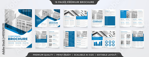 business brochure template with clean style and modern layout use for business profile and presentation