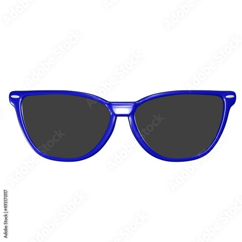 Square sunglasses with navy frames