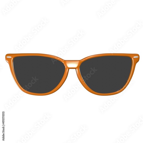Square sunglasses with brown frames
