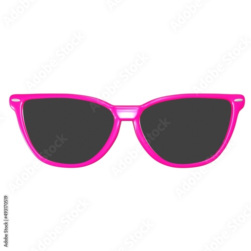 Square sunglasses with pink frames