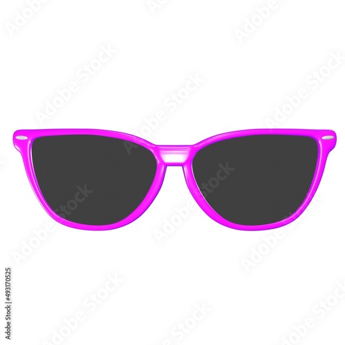 Square sunglasses with purple frames