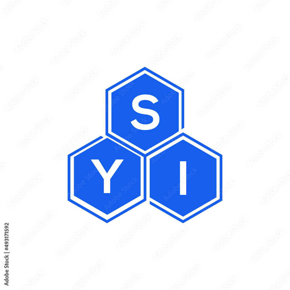 SYI letter logo design on black background. SYI creative initials letter logo concept. SYI letter design. SYI letter logo design on black background. SYI creative initials letter logo concept. SYI letter design.