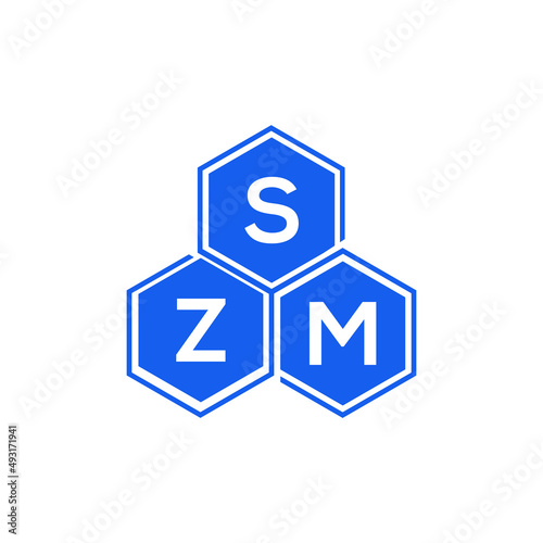 SZM letter logo design on black background. SZM  creative initials letter logo concept. SZM letter design. © Faisal