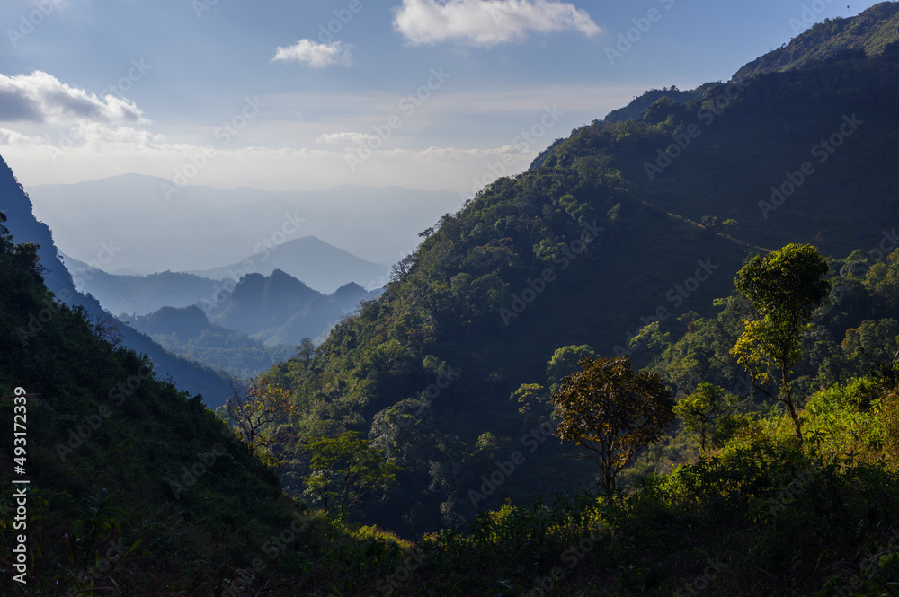 The view on the way up to Doi Luang Chiang Dao, Chiang Mai, Thailand.