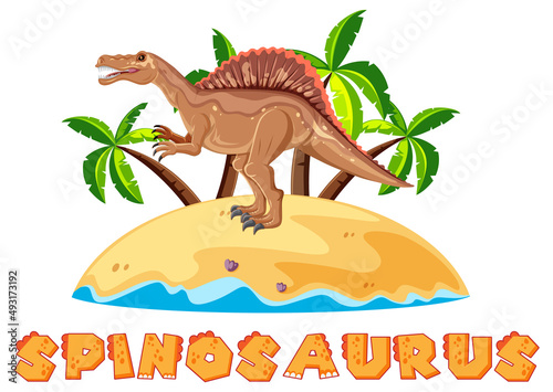 Wordcard design for spinosaurus