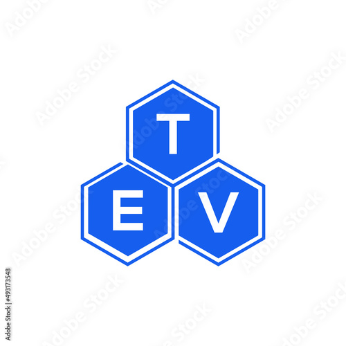 TEV letter logo design on black background. TEV  creative initials letter logo concept. TEV letter design. photo