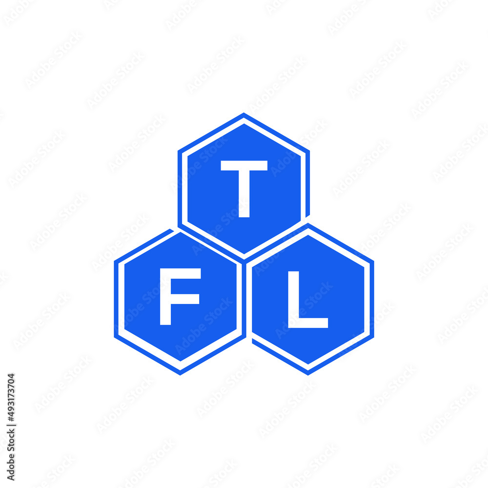 TFL letter logo design on black background. TFL creative initials letter logo concept. TFL letter design. 