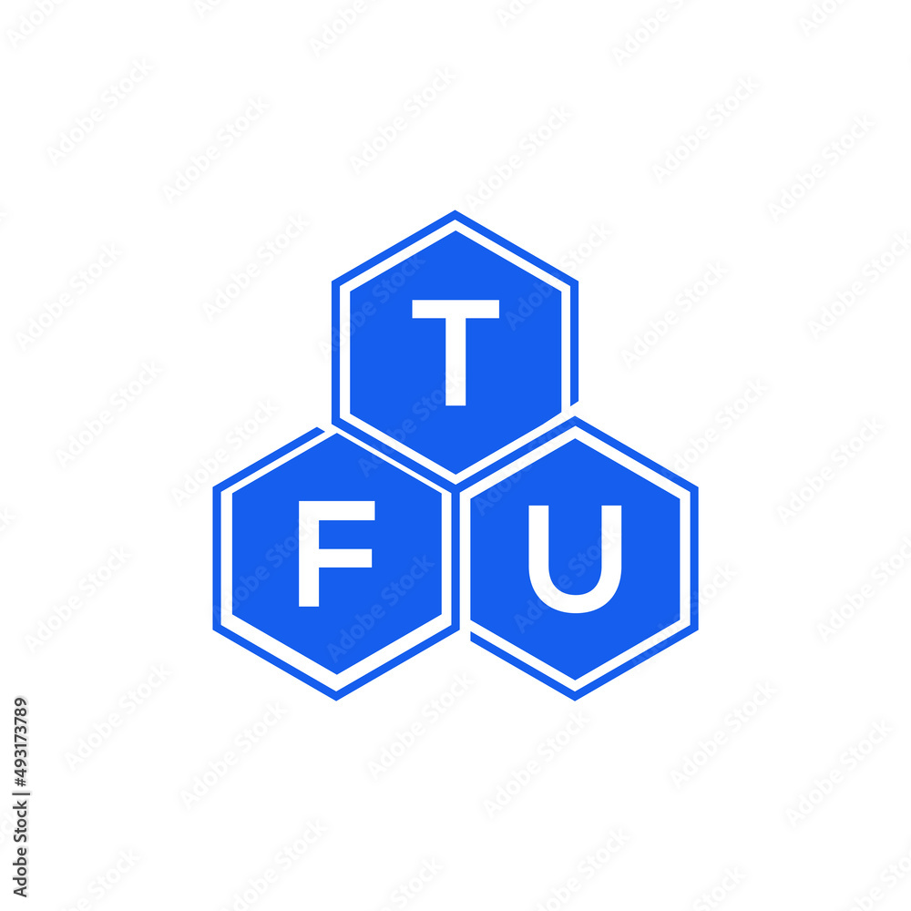 TFU letter logo design on black background. TFU  creative initials letter logo concept. TFU letter design.