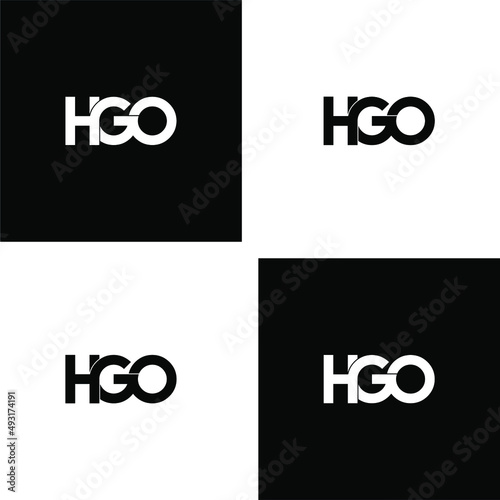 hgo letter original monogram logo design set