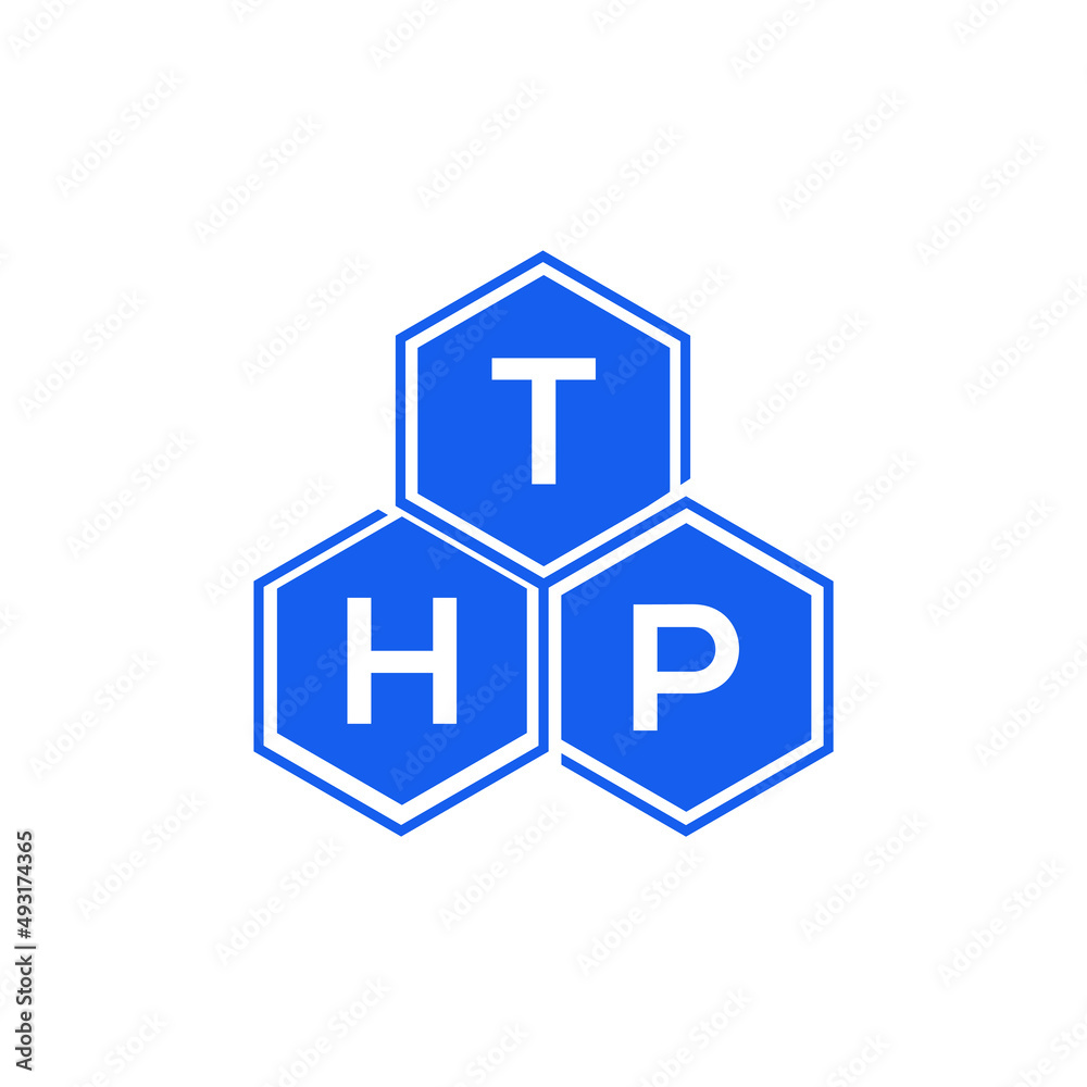THP letter logo design on black background. THP  creative initials letter logo concept. THP letter design.