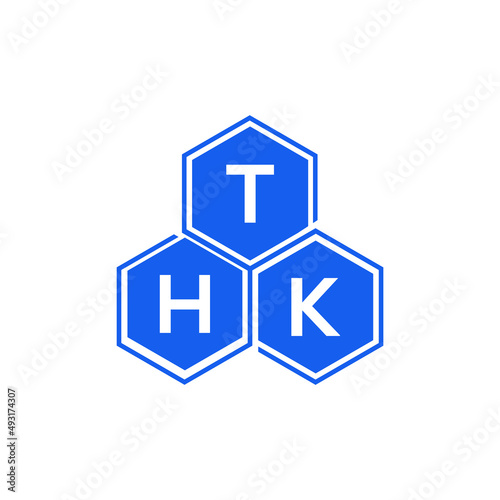 THK letter logo design on black background. THK creative initials letter logo concept. THK letter design.  © Faisal