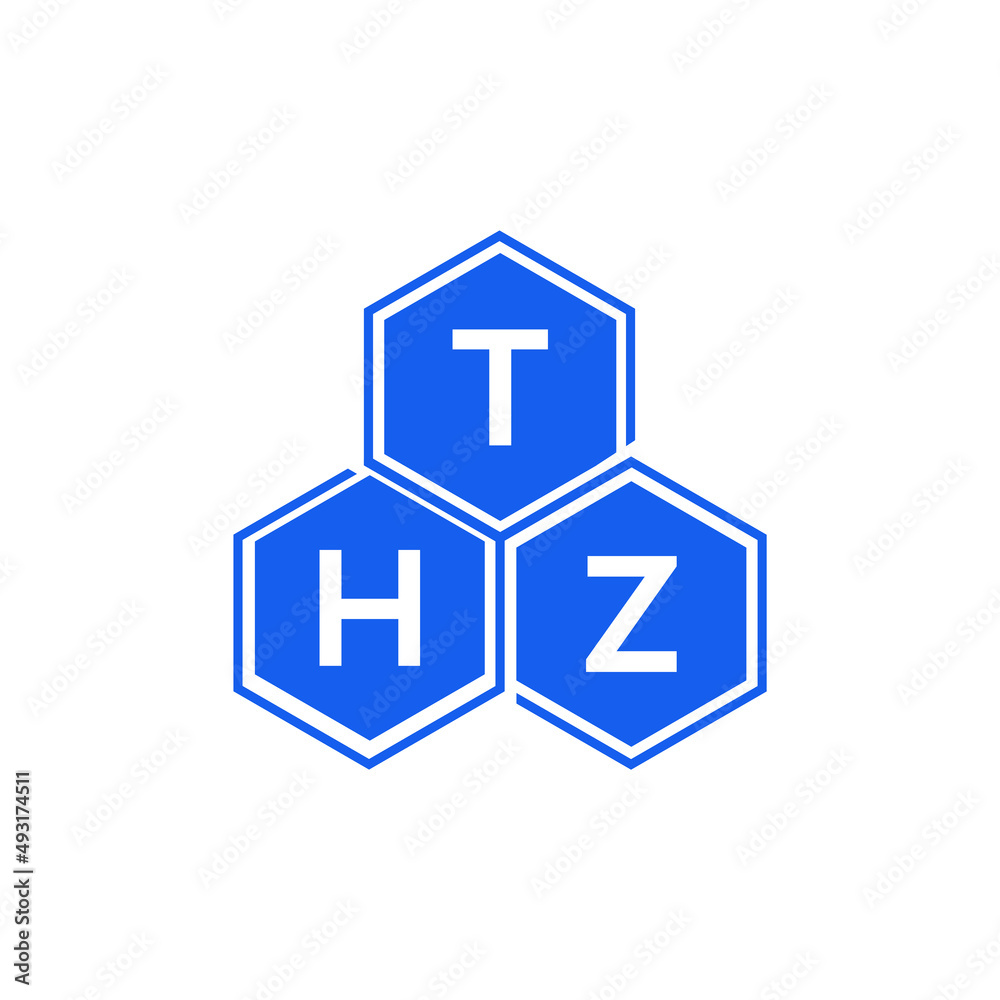 THZ letter logo design on black background. THZ  creative initials letter logo concept. THZ letter design.