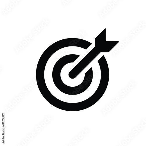 Target with arrow icon vector