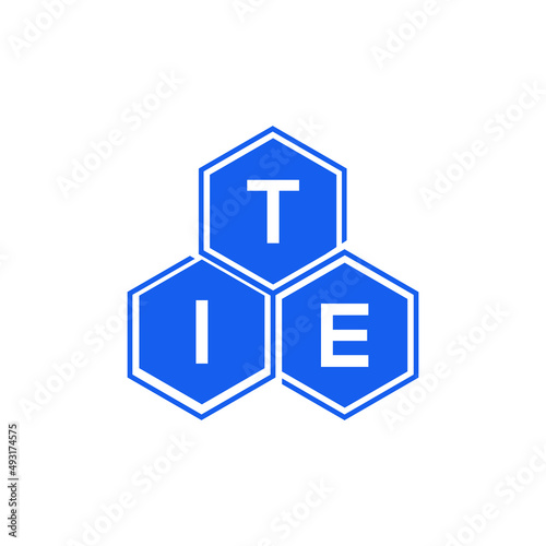 TIE letter logo design on black background. TIE creative initials letter logo concept. TIE letter design. 
