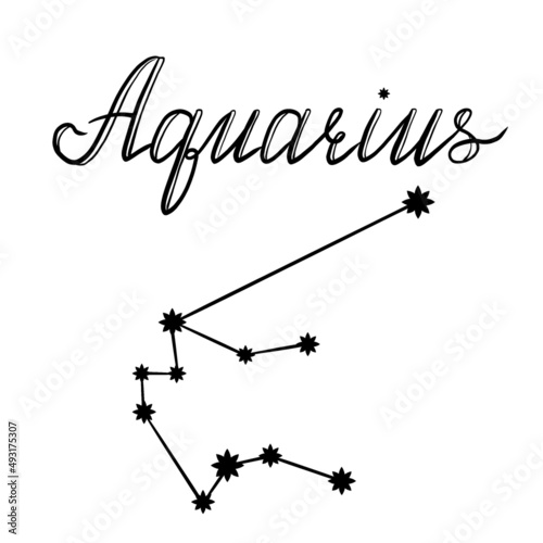 Aquarius constellation illustration 