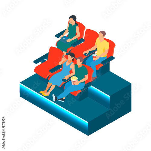 Cinema Visitors Seats Composition