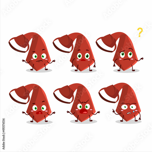 Cartoon character of red tie with what expression